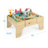 Alternate view of 56 Piece Wooden Train Set Table for Kids w/Toy Storage Drawer