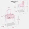 Alternate view of Kids Wooden Pretend Play Vanity and Chair Set w/ Mirror