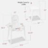 Kids Wooden Pretend Play Vanity and Chair Set w/ Mirror