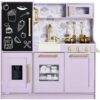Pretend Play Kitchen Wooden Toy Set for Kids with 11 Accessories