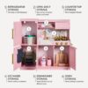 Pretend Play Kitchen with Framed Chalkboard