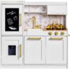 Pretend Play Kitchen with Framed Chalkboard