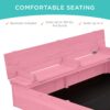 Kids Cedar Sandbox w/ Sand Screen, 2 Benches - 47x47in