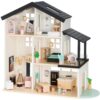Livorexa pretend play wooden doll house toy set