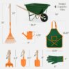 Kids Gardening Tool Set with Wheelbarrow 8pc