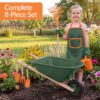 Kids Gardening Tool Set with Wheelbarrow 8pc
