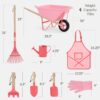 Alternate view of Kids Gardening Tool Set with Wheelbarrow 8pc