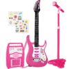 Kids Electric Guitar Toy Play Set w/ 6 Songs, Microphone, Amp