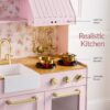 Pretend Kitchen Toy Set for Kids w/Lights, Sounds, Island, Espresso Machine