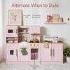 Pretend Kitchen Toy Set for Kids w/Lights, Sounds, Island, Espresso Machine