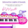 Alternate view of 37-Key Kids Electric Keyboard w/ Microphone, Stool