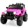 Jumbo 12V Kids Electric Ride On Car with Parent Remote, Seat Harness