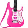 Kids Electric Guitar Toy Play Set w/ 6 Songs, Microphone, Amp