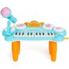 Alternate view of 24-Key Kids Musical Electronic Keyboard w/ Drums, Microphone, MP3 – Blue