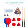 4-in-1 Multi Game Table Set w/ Air Hockey, Table Tennis, Billiards, Foosball