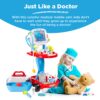 Alternate view of Play Doctor Kit for Kids, Boys & Girls with 17 Accessories, Mobile Cart