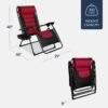Alternate view of Oversized Padded Zero Gravity Chair, Folding Recliner w/ Headrest, Side Tray