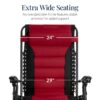 Additional product view of Oversized Padded Zero Gravity Chair, Folding Recliner w/ Headrest, Side Tray