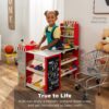 Kids Pretend Play Grocery Store Supermarket Toy Set w/ Accessories