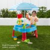 Alternate view of Kids Outdoor Sand & Water Table w/ 18 Accessories, Adjustable Umbrella