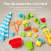Additional product view of Kids Outdoor Sand & Water Table w/ 18 Accessories, Adjustable Umbrella