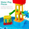 Kids Outdoor Sand & Water Table w/ 18 Accessories, Adjustable Umbrella