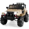 Jumbo 12V Kids Electric Ride On Car with Parent Remote, Seat Harness