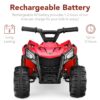 6V Kids Ride-On 4-Wheeler Quad ATV Car w/ 1.8mph Max Speed, Treaded Tires