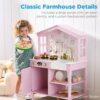 Alternate view of Pretend Play Wooden Farmhouse Kitchen Set w/ Storage, 5 Accessories