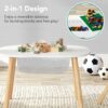 Additional product view of 2-in-1 Kid’s Building Block Table w/ 2 Stools, Storage Compartment