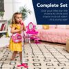 Alternate view of Kids Pretend Play Guitar Musical Instrument Toy w/ Microphone, Stand – 19in