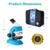 30-Piece STEM Kids Microscope Science Kit w/ 100x, 600x, 1200x Zoom, Case
