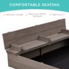 Alternate view of Kids Cedar Sandbox w/ Sand Screen, 2 Benches – 47x47in
