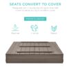 Additional product view of Kids Cedar Sandbox w/ Sand Screen, 2 Benches – 47x47in