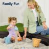 Alternate view of Kid’s Wooden Octagonal Sandbox w/ Sand Cover, 4 Reinforced Benches, 8 Seats