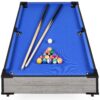 Tabletop Billiard Set, Pool Arcade Game Table w/ 2 Cues, Storage Bag - 40in