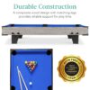 Tabletop Billiard Set, Pool Arcade Game Table w/ 2 Cues, Storage Bag - 40in