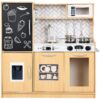 Pretend Play Kitchen Wooden Toy Set for Kids with 11 Accessories