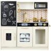 Pretend Play Kitchen Wooden Toy Set for Kids with 11 Accessories