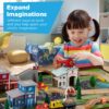 Alternate view of 70-Piece Train Table, Large Multipurpose Playset w/ Reversible Table Top