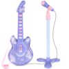 Kids Pretend Play Guitar Musical Instrument Toy w/ Microphone, Stand - 19in