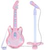 Kids Pretend Play Guitar Musical Instrument Toy w/ Microphone, Stand - 19in