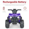 12V Kids Ride-On 4-Wheeler Quad ATV Car w/ 2.4mph Max, Bluetooth, Headlights