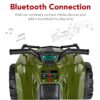 12V Kids Ride-On 4-Wheeler Quad ATV Car w/ 2.4mph Max, Bluetooth, Headlights