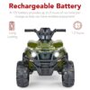 12V Kids Ride-On 4-Wheeler Quad ATV Car w/ 2.4mph Max, Bluetooth, Headlights