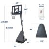 Alternate view of Adjustable 4.4-10ft Basketball Hoop, w/ Shatterproof Backboard, Ball Return