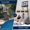 Additional product view of Adjustable 4.4-10ft Basketball Hoop, w/ Shatterproof Backboard, Ball Return