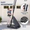 Adjustable 4.4-10ft Basketball Hoop, w/ Shatterproof Backboard, Ball Return
