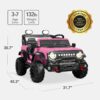 24V 2-Seater Electric Ride-On Car Truck w/ Parent Control, Bluetooth