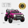 Alternate view of 24V 2-Seater Electric Ride-On Car Truck w/ Parent Control, Bluetooth